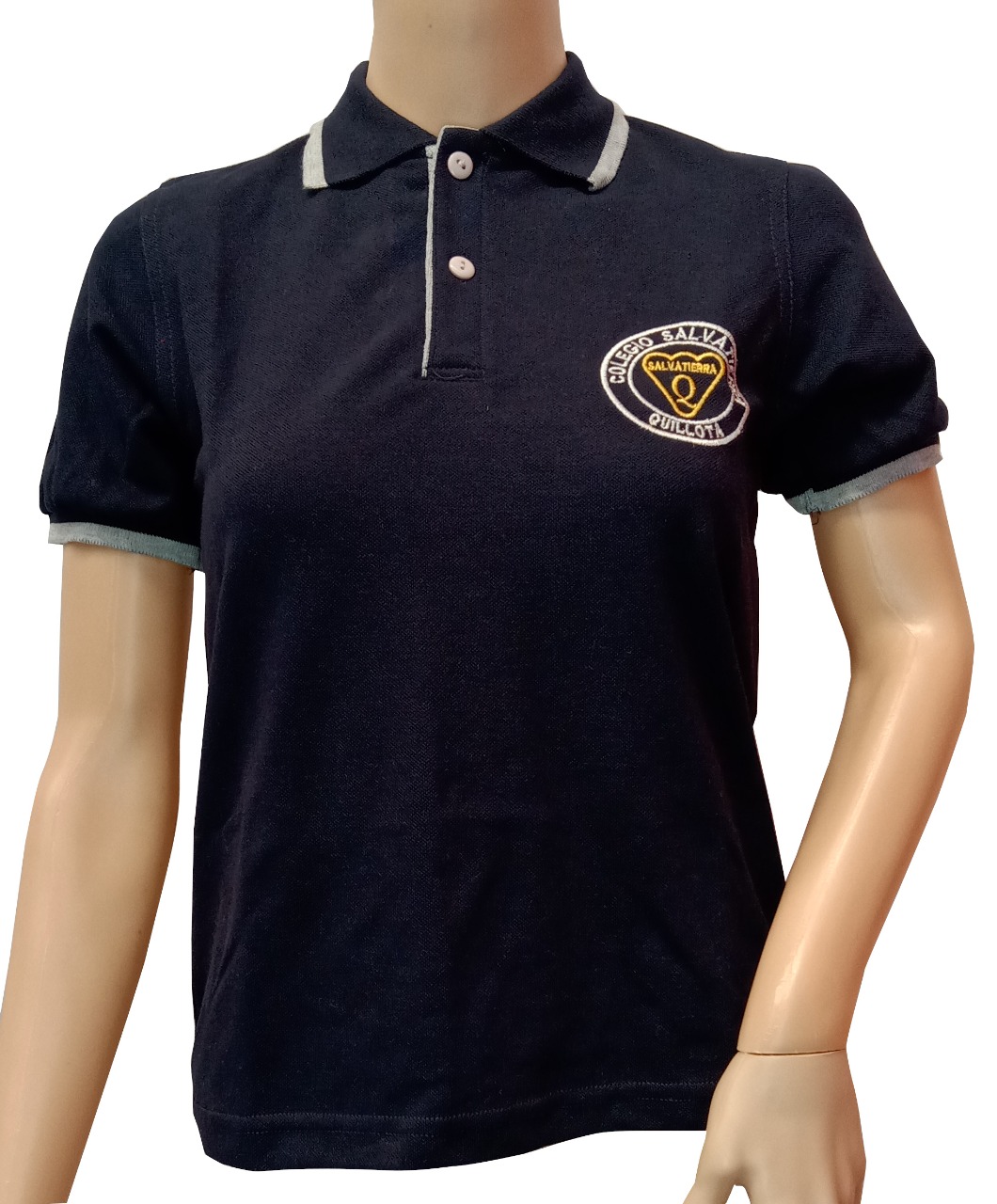 polera pique manga corta